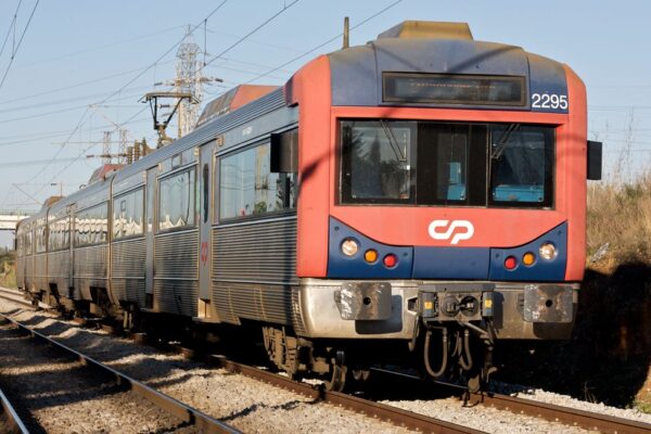 train type 2240 linha do norte close to entroncamento portugal